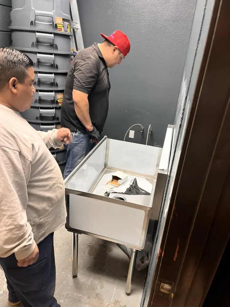 Commercial plumbing and sink installation in Williston